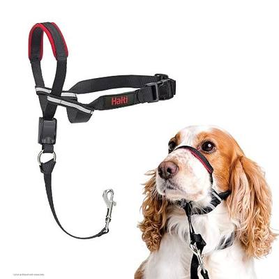 Halti Optifit Headcollar - Stop Your Dog Pulling on the Leash. Adjustable, Reflective and Lightweight, with Padded Nose Band. Dog Training Anti-Pull Collar for Medium Dogs (Size Medium) | Stop Your Dog Pulling on the Leash | Professional Anti-Pull Training Aid | Adjustable & Reflective Headcollar fo