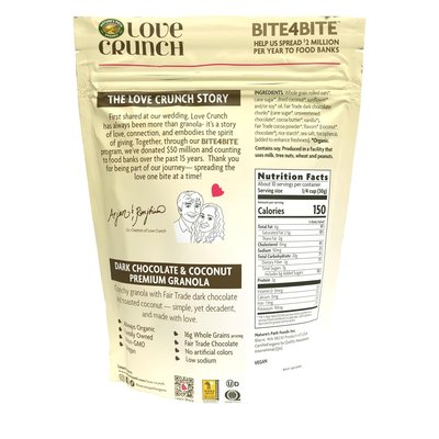 Love Crunch Organic Dark Chocolate & Coconut Granola, 11.5 oz (Pack of 6), Non-GMO, Fair Trade, by Nature's Path