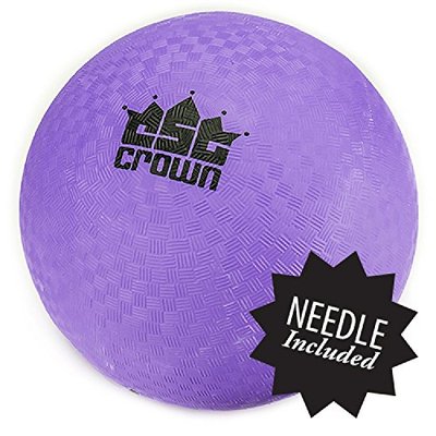 Crown Sporting Goods 8.5-inch Official Size Dodge Ball with Textured Grip - Playground Balls for Kickball, Foursquare