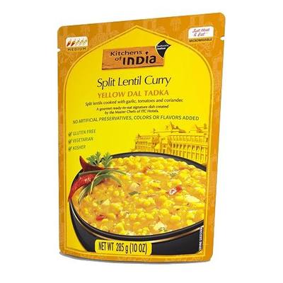 Kitchens Of India Ready To Eat Yellow Dal Tadka, Split Lentil Curry, 10-Ounce Boxes (Pack of 6)