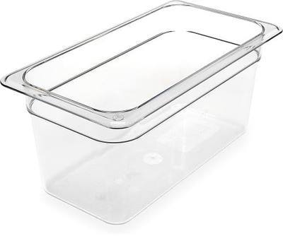 Carlisle FoodService Products StorPlus Food Storage Container 1/3 Size Food Pan for Serving and Storing Hot or Cold Food, 5.7 Qt, 1 Count, Clear