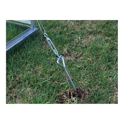Palram - Canopia Anchor Kit for Canopia Snap & Grow Greenhouses,Silver | Greenhouse Accessory, Stability, Wind Cable Anchor, Extra Reinforcement, DIY Kit
