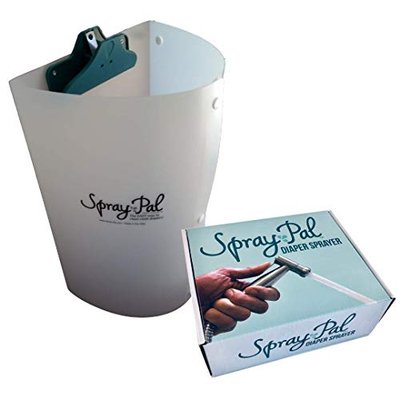 Spray Pal Premium Cloth Diaper Cleaning Kit – Patented Splatter Shield Made in USA + High Pressure Sprayer. Best Starter Bundle for Mess-Free Diaper Spray Cleanup.