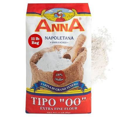 Cento Anna Napoletana Tipo "00" Extra Fine Unbleached Flour, 11 Pound | Unbleached Soft Wheat Flour Grown and Milled in Italy; Naples-Style; Also Great for Bread, Focaccia and Biscotti
