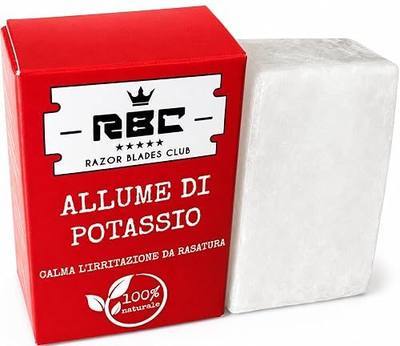 Razor Blades Club - Alum Rectangular Block 100g for Facial Hygiene, Body, and After Shaving