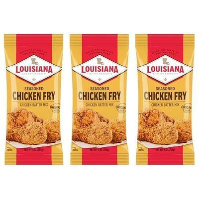 Louisiana Seasoned Chicken Fry Batter Pack of 3 Crispy Southern Coating Mix for Fried Chicken Delicious and Convenient | Recipe Card Included