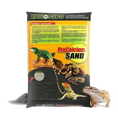 Reptile Sciences Black Pro-Calcium Terrarium Sand - 10 lbs - Natural Substrate for Reptile Habitats & Aquariums, Silica-Free & Mineral-Rich