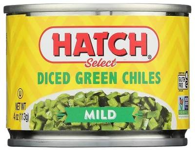 Hatch Mild Diced Green Chilis 4 Ounce (Pack of 12)