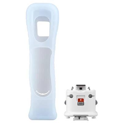 OSTENT Motionplus Motion Plus + Silicone Case for Nintendo Wii Remote Controller Game Color White