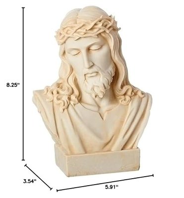 Roman Jesus Bust Ivory Color