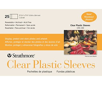 Strathmore Card Clear Plastic Sleeves Pk25