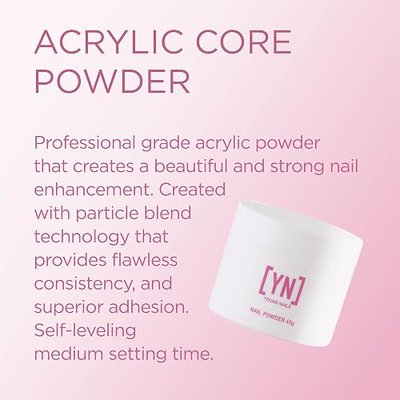 Young Nails Acrylic Core Powder, Clear, 45 Gram