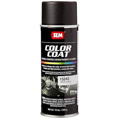 SEM Paints SEM15243 Satin Black Color Coat Aerosol 12 Ounce (Pack of 1)