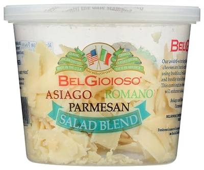 BelGioioso, Asiago, Romano, & Parmesan Shaved Salad Blend, 5 oz