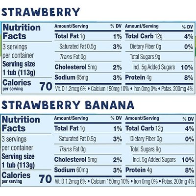 Stonyfield Organic Kids Strawberry & Strawberry Banana Lowfat Yogurt Cups Variety Pack, 4 oz. Each, 6 Ct