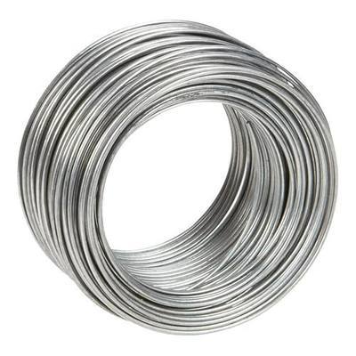 Hillman Galvanized Solid Utility Wire, 18 gauge x 100ft, 1 Coil, Silver | Galvanized steel, 25lb load capacity for DIY, garden, garage, workshop, or farm use, Malleable wire bends and cuts easily