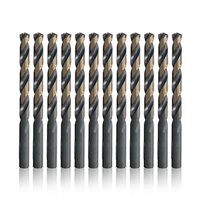 Drill America - KFD1/8P12 1/8" High Speed Steel Black & Gold KFD Split Point Drill Bit (Pack of 12), KFD Series