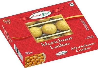 HIMALYA FRESH Motichoor Ladoo 12oz - Premium Authentic Indian Food & Sweets Made With Gram flour, Sugar & Vegetable Oil - No Fillers Or Preservatives