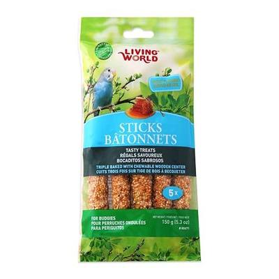 Living World Budgies Honey Treat Sticks, 5.3-Ounce