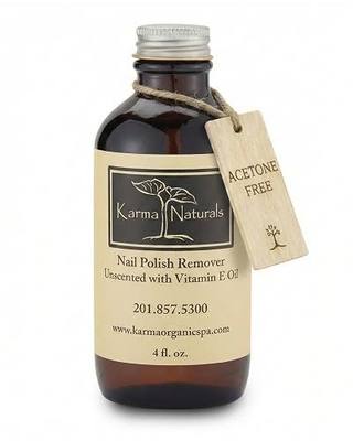 Karma Organic Nail Polish Remover Unscented- Non Toxic, Vegan, Cruelty Free, Acetone Free – Nails Strengthener for Fingernails – 4 fl. Oz