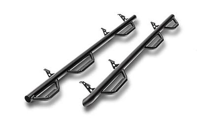 RealTruck Nerf Steps for Toyota Tundra | Wheel-to-Wheel w/ Bed Access, Heavy Duty Steel, Textured Black | T07107QC-6-TX | Fits 2007 - 2021 Toyota Tundra Double Cab