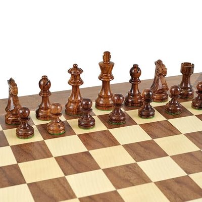 Wholesale Chess French Style Sheesham Wood Chess Pieces - 3.75" King Height