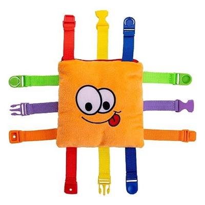 Buckle Toys, Bizzy Square, Learning Activity, Easy Travel Toy for Toddlers