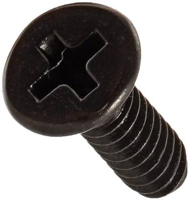 Small Parts 0406RPFB Steel Thread Rolling Screw for Metal, Black Oxide Finish, 82 Degree Flat Head, Phillips Drive, #4-40 Thread Size, 3/8" Length (Pack of 100)