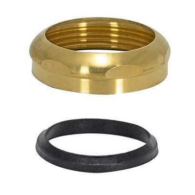 EZ-FLO 1-1/2 Inch Brass Heavy Duty Slip Joint Nut with Washer, 35061