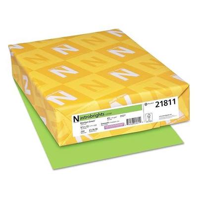 Wausau Papers Neenah Paper 21811 Astrobrights Colored Cardstock, 8.5” x 11”, 65 lb/176 GSM, Martian Green, 250 Sheets