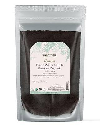 Starwest Botanicals Organic Black Walnut Hull Powder - Finely Ground, Use for Tea & Baking, Certified Kosher, Non-GMO - 4 oz Pouch