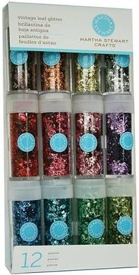 Martha Stewart Crafts Iridescent Glitter 12-Pack: Vintage Leaf Glitter