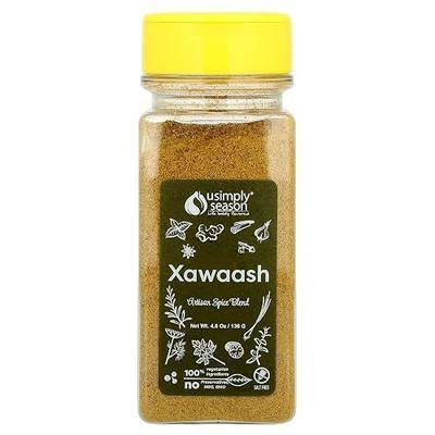 USimplySeason Xawaash Spice Blend (4.8 oz) – Authentic Somali Seasoning, East African Spice Blend for Meat, Fish, Vegetables, Rubs & Marinades – Vegan, Non-GMO, No Salt Added, Utah's Own