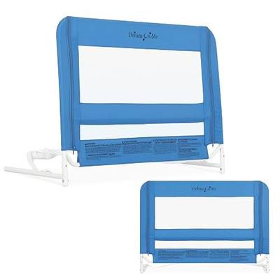 Dream On Me Mesh Security Bed Guard Rail for Toddlers 2–5 Years, Fits Twin–King Beds, Reinforced Anchor System, 2 Adjustable Heights, Blue, Not for Cribs/Toddler Beds