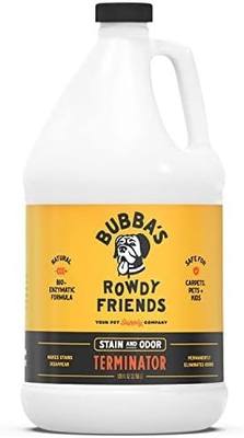 BUBBAS Super Strength Enzyme Cleaner - Pet Odor Eliminator - Carpet Stain Remover - Remove Dog & Cat Urine Odor from Mattress, Sofa, Rug, Laundry, Hardwood Floors and more. Puppy Training Supplies