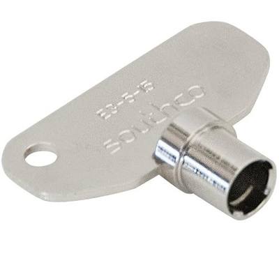 Southco E3 5-15 Series Vise Action Nickel Plated Steel Large Compression Latch Tubular Key, 1-35/64" Length x 1-31/32" Width