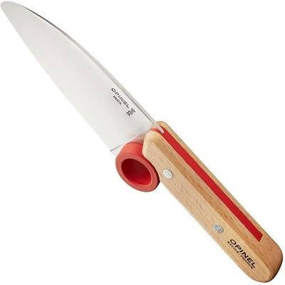 Opinel Le Petit Chef Knife Set, Chef Knife with Rounded Tip, Fingers Guard, For Children, Teaching Food Prep and Kitchen Safety, 2 Piece Set, Made in France