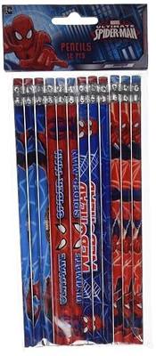 12-Piece Spider-Man Pencils, Multicolored, Amscan