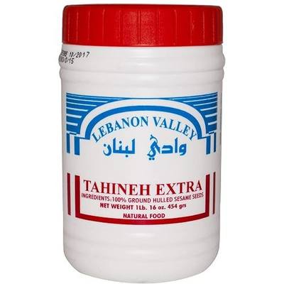 Lebanon Valley Tahineh Extra 100% Ground Hulled Sesame Seed Tahina Tahini, 16.0 Ounce