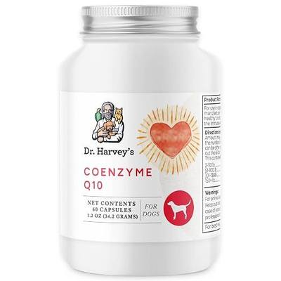 Dr. Harvey's Coenzyme Q10 Heart & Cardiovascular Supplement for Dogs | Capsule Supplement - Supports Heart and Cardiovascular Health - 60 Capsules Per Bottle