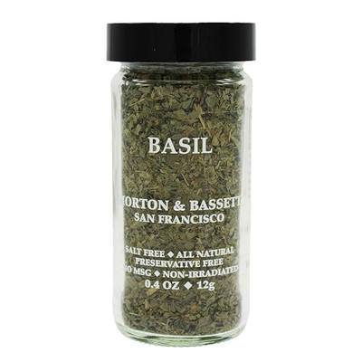 Morton & Bassett Basil, 0.4 oz – Non-GMO, Salt-Free, Sweet and Aromatic Herb for Pasta, Pizzas & Mediterranean Dishes