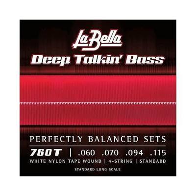 La Bella 760T White Nylon Tapewound Bass Strings - Standard