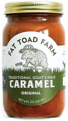 Fat Toad Farm Original Goat's Milk Caramel Sauce, 8 fl oz | Traditional cajeta, gluten free, smooth texture, dessert topping, handcrafted in Vermont, put on coffee ice cream and apples