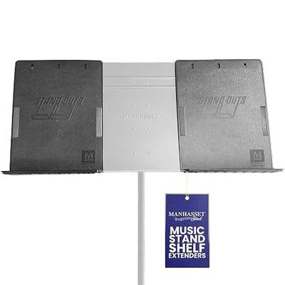 Manhasset M91 Music Stand Shelf Extenders - Pair | Pair of Music Stand Shelf Extenders, Extra Support for Oversized Scores, Books and Sheet Music