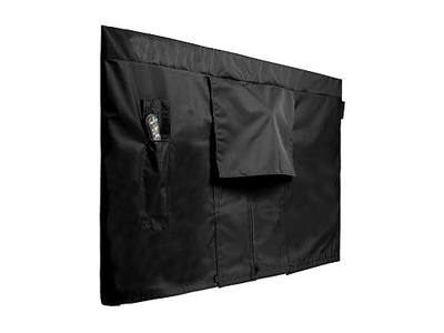 Covermates Outdoor Full TV Cover – Water-Resistant All-Weather Protection for Mounted & Freestanding TVs, 12-Gauge Vinyl with Remote Pocket & Secure Touch Fastener Closure, 55-59 Inches, Black