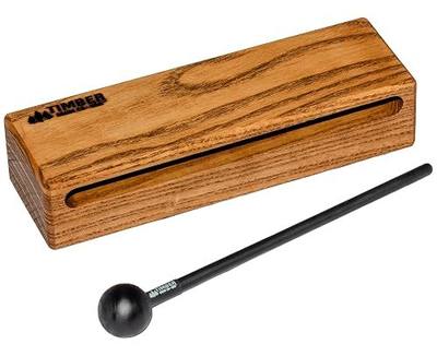 Timber Drum Co. Wood Block Instrument — MADE IN U.S.A. Percussion | Solid Tennessee White Ash with Mallet & Feet, For Adults & Classrooms, Live/Studio, 8"