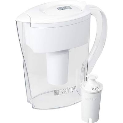 Brita Small 6 Cup Water Filter Pitcher with 1 Standard Filter, BPA Free – Space Saver, White