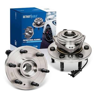 Detroit Axle - 4WD Front Wheel Bearing Hubs for 07-13 Chevy Silverado 1500 | Suburban Avalanche GMC Sierra Yukon XL 1500 Tahoe Cadillac Escalade ESV EXT Wheel Bearing and Hubs Assembly 2pc Set