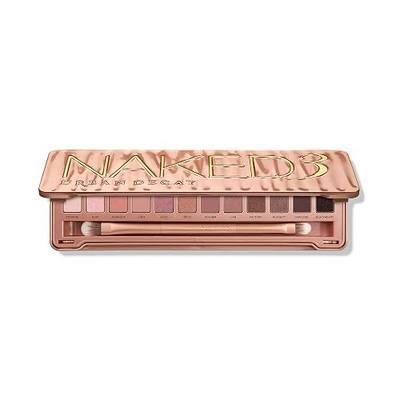 URBAN DECAY Naked3 Eyeshadow Palette - 12 Rosy Soft Pink Neutral Shadows | Everyday + Soft Glam Eyeshadow Palette, Includes Vegan Eyeshadow Brush, Mauve Brown + Nude Eye Shadows, Vegan, Cruelty-free