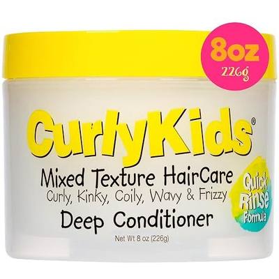 CurlyKids Hair Detangler Conditioner for Kids Kinky, Wavy & Curly Hair - Sulfate & Paraben Free Hair Care Formula - 8oz | Sulfate & Paraben-Free Formula for Kinky, Wavy & Curly Hair